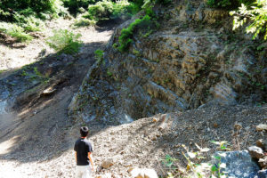 皆本沢の礫岩