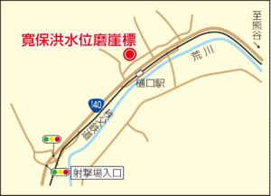 寛保洪水位磨崖標
